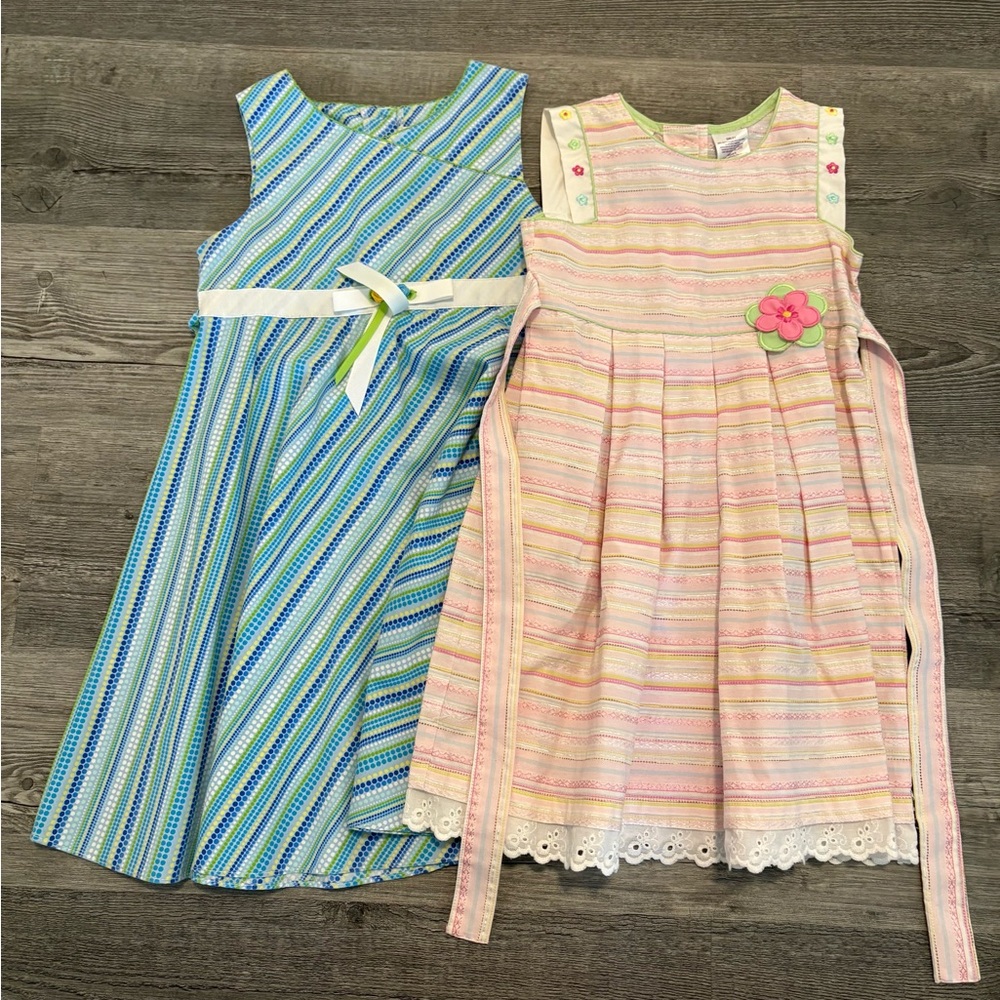 Blueberi & Youngland Blue/Pink Sundresses Girls size 6/6X  Both NWOT